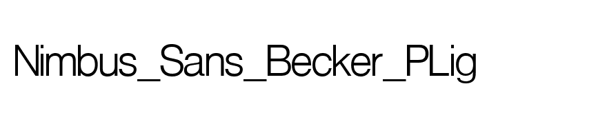 Nimbus_Sans_Becker_PLig