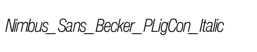 Nimbus_Sans_Becker_PLigCon_Italic