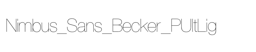 Nimbus_Sans_Becker_PUltLig