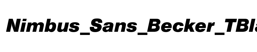 Nimbus_Sans_Becker_TBla_Italic