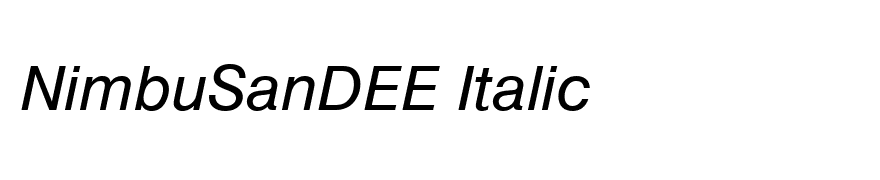 NimbuSanDEE Italic