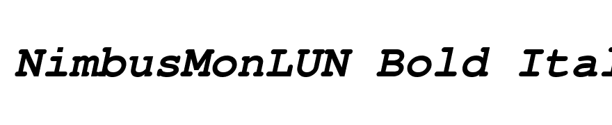 NimbusMonLUN Bold Italic