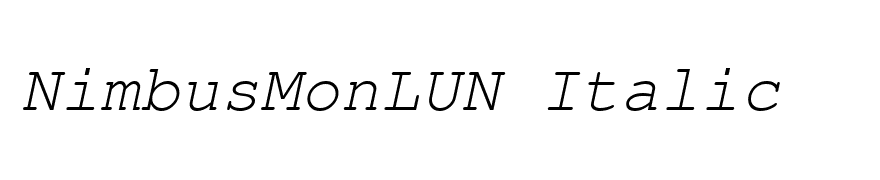 NimbusMonLUN Italic