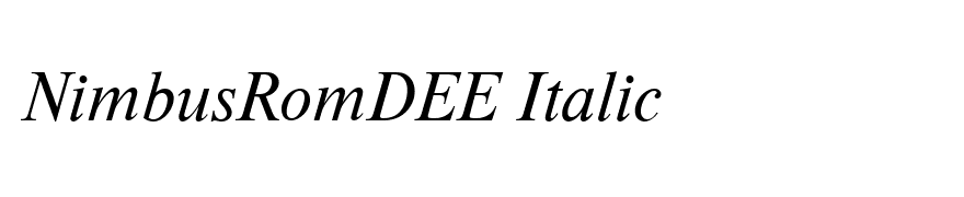 NimbusRomDEE Italic