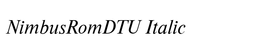NimbusRomDTU Italic