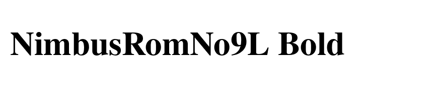 NimbusRomNo9L Bold
