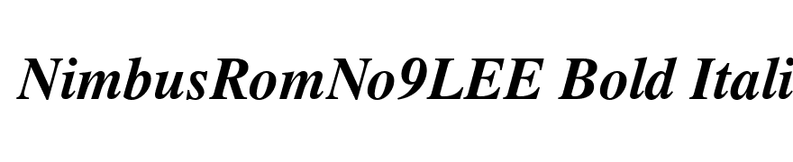 NimbusRomNo9LEE Bold Italic