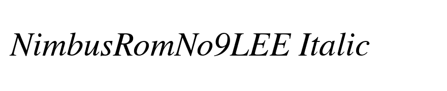 NimbusRomNo9LEE Italic