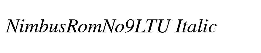 NimbusRomNo9LTU Italic