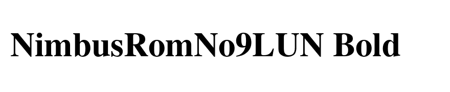 NimbusRomNo9LUN Bold