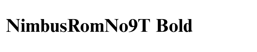 NimbusRomNo9T Bold