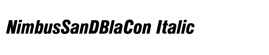 NimbusSanDBlaCon Italic