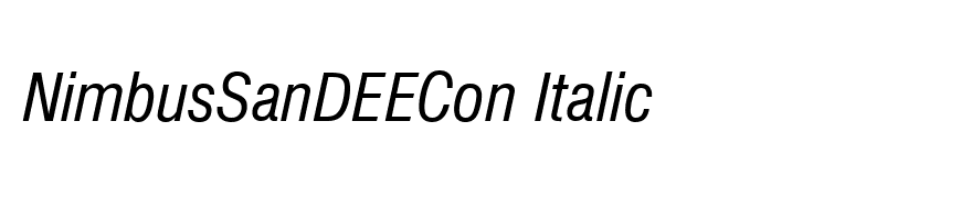 NimbusSanDEECon Italic