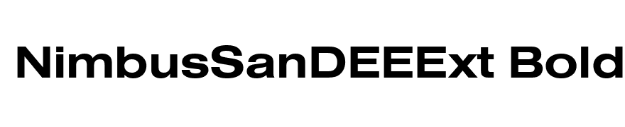 NimbusSanDEEExt Bold