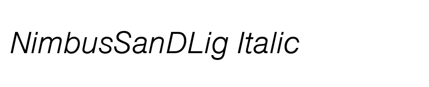 NimbusSanDLig Italic