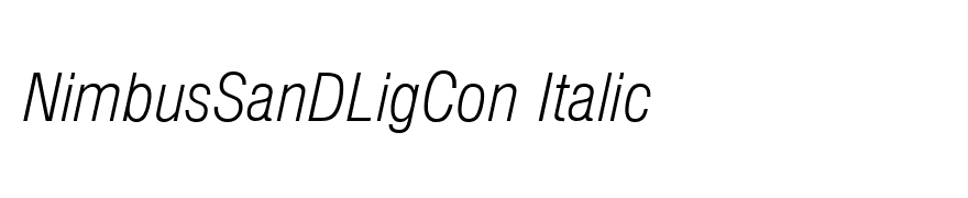 NimbusSanDLigCon Italic