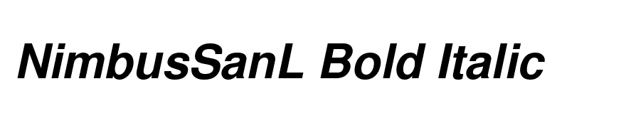 NimbusSanL Bold Italic