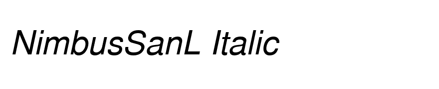 NimbusSanL Italic