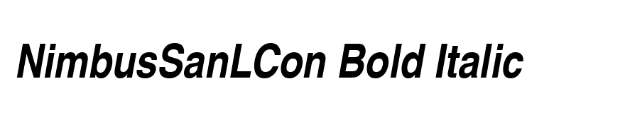 NimbusSanLCon Bold Italic