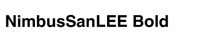 NimbusSanLEE Bold