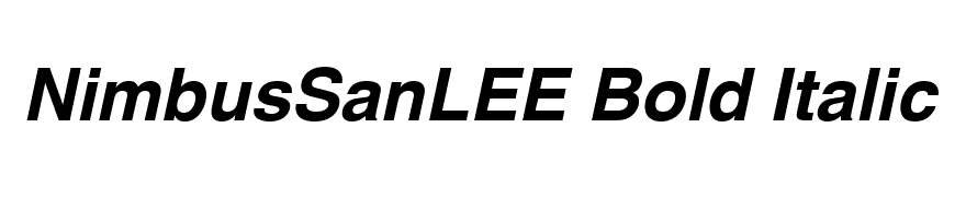 NimbusSanLEE Bold Italic