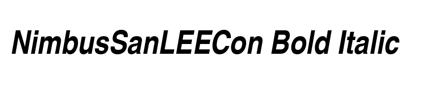 NimbusSanLEECon Bold Italic