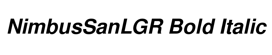 NimbusSanLGR Bold Italic