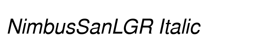 NimbusSanLGR Italic