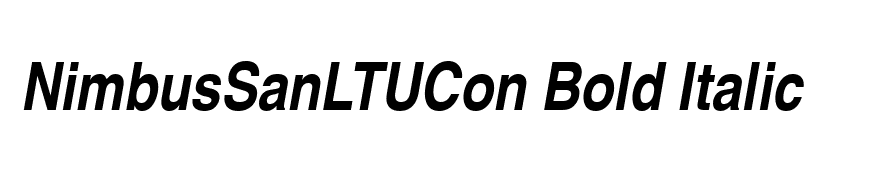 NimbusSanLTUCon Bold Italic