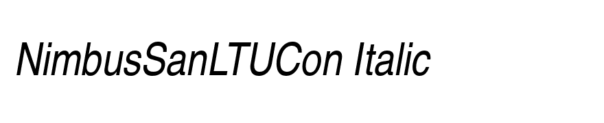 NimbusSanLTUCon Italic