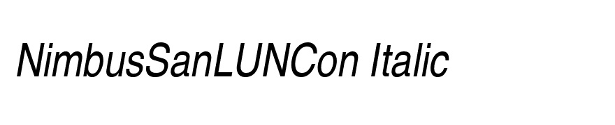 NimbusSanLUNCon Italic
