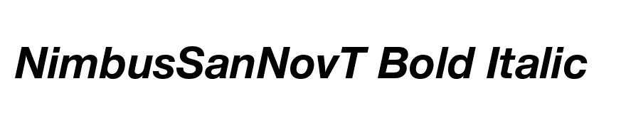 NimbusSanNovT Bold Italic