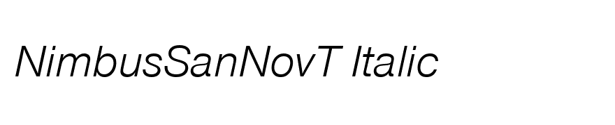 NimbusSanNovT Italic