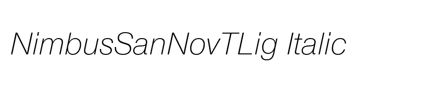NimbusSanNovTLig Italic
