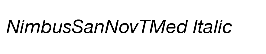NimbusSanNovTMed Italic