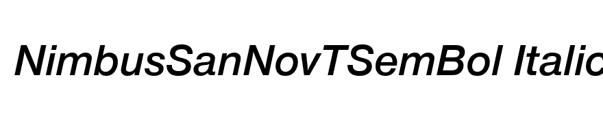 NimbusSanNovTSemBol Italic