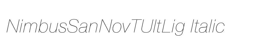 NimbusSanNovTUltLig Italic