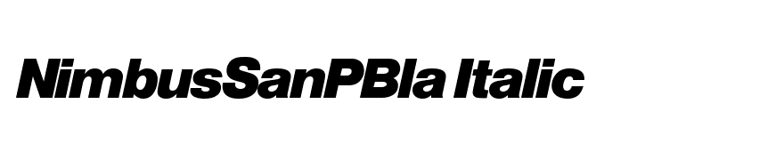NimbusSanPBla Italic
