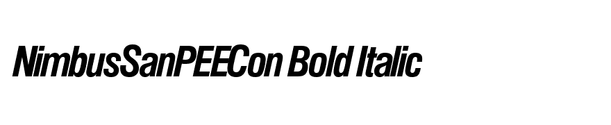 NimbusSanPEECon Bold Italic