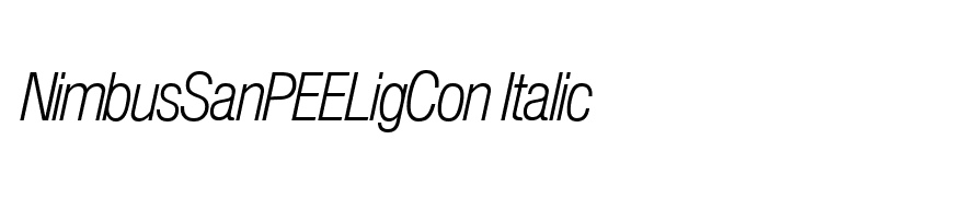 NimbusSanPEELigCon Italic