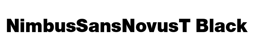 NimbusSansNovusT Black