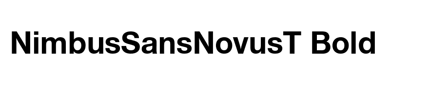 NimbusSansNovusT Bold