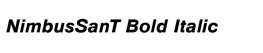 NimbusSanT Bold Italic