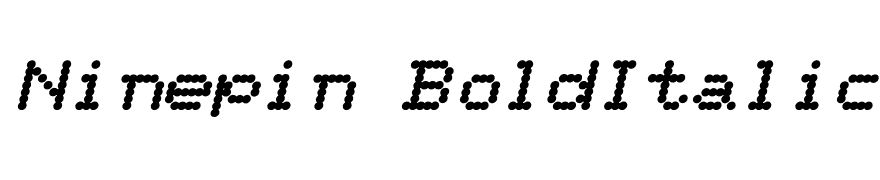 Ninepin BoldItalic