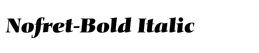 Nofret-Bold Italic