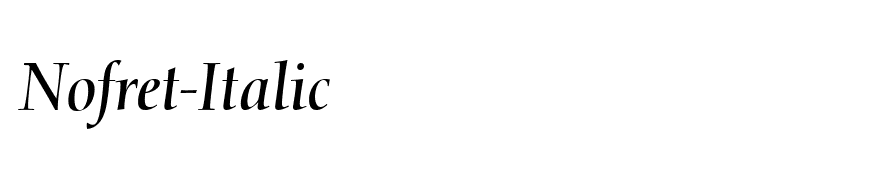 Nofret-Italic