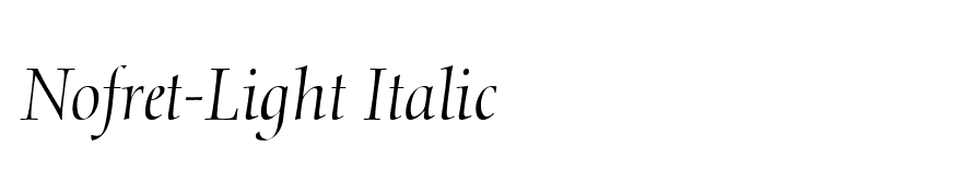 Nofret-Light Italic