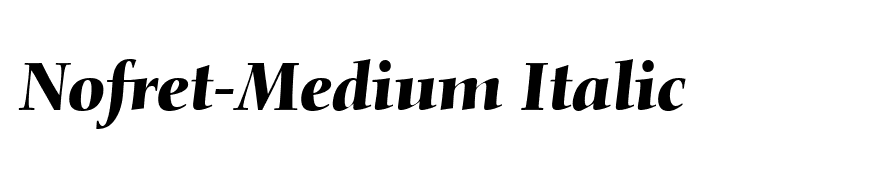 Nofret-Medium Italic