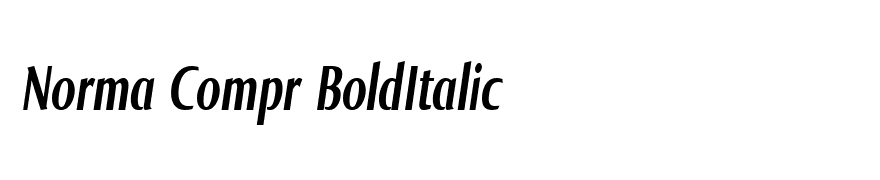 Norma Compr BoldItalic