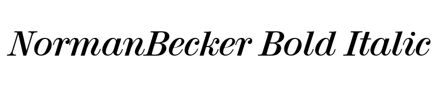 NormanBecker Bold Italic